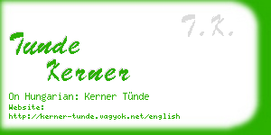 tunde kerner business card